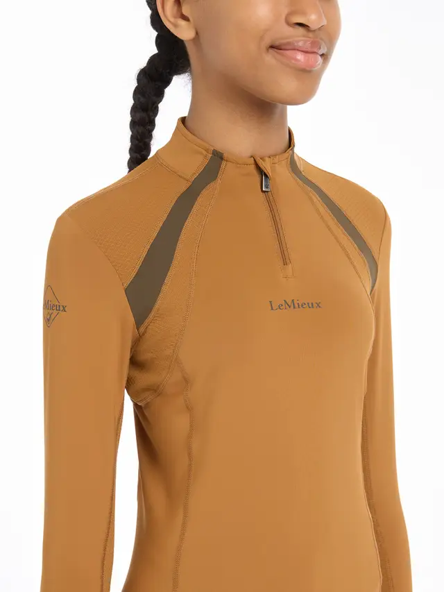 LeMieux Young Rider Mia Mesh Base Layer Ginger age 7/8 - Image 3