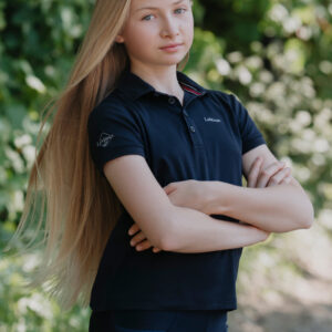 Le Mieux Young Rider Pro Polo - Navy, age 11-12