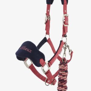 Le Mieux Headcollar & Leadrope - Mini, Cranberry