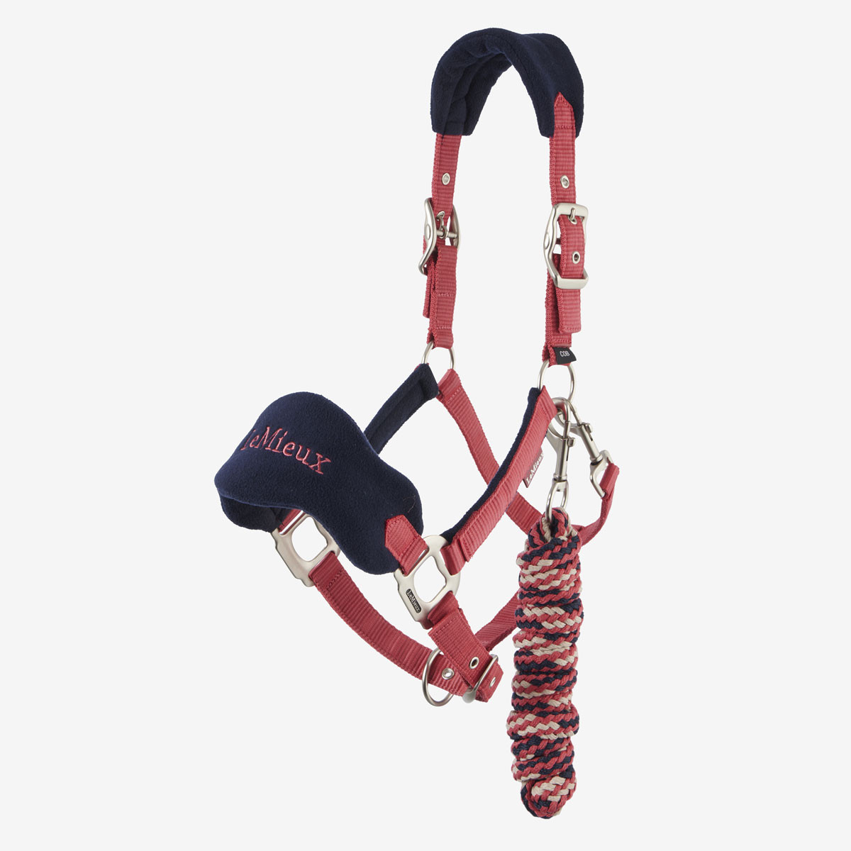 Le Mieux Vogue Headcollar & Leadrope - Full Size, Lagoon and Cranberry