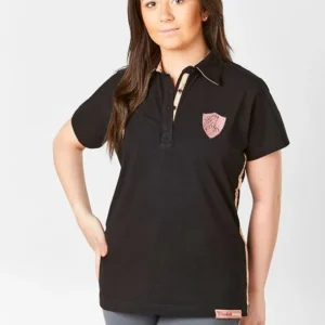 Firefoot Kids Polo Shirt - Black/Rose Gold, Size Large